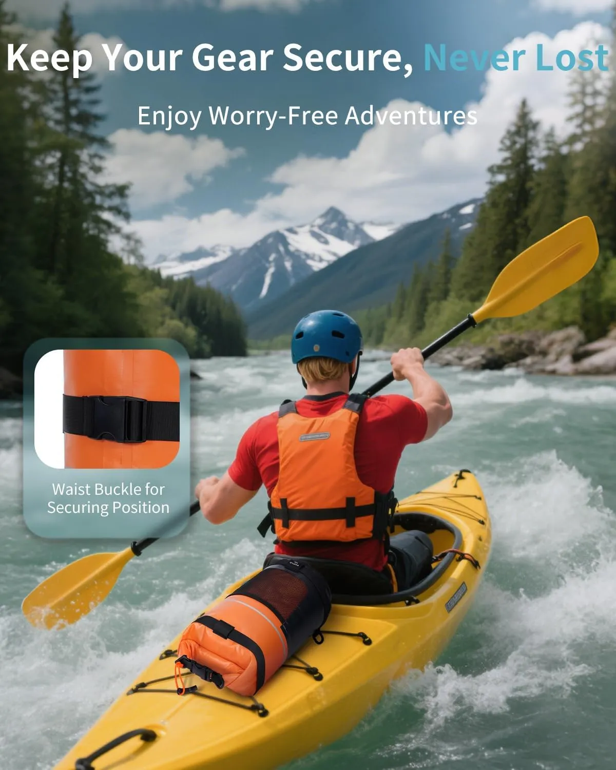 ECOHUB Waterproof Dry Bag for Women Men, 5L/10L/20L Roll Top Lightweight Dry Storage Bag Backpack for Travel Kayaking Hiking Floating with Waterproof Phone Case