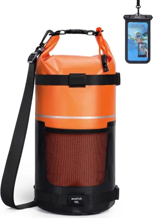 ECOHUB Waterproof Dry Bag for Women Men, 5L/10L/20L Roll Top Lightweight Dry Storage Bag Backpack for Travel Kayaking Hiking Floating with Waterproof Phone Case