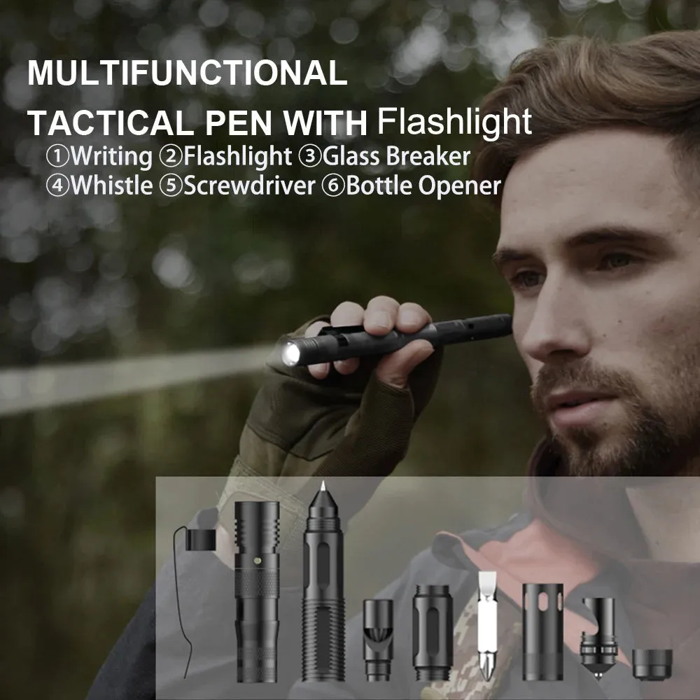 EDC Tactical Pen with Light & Whistle
