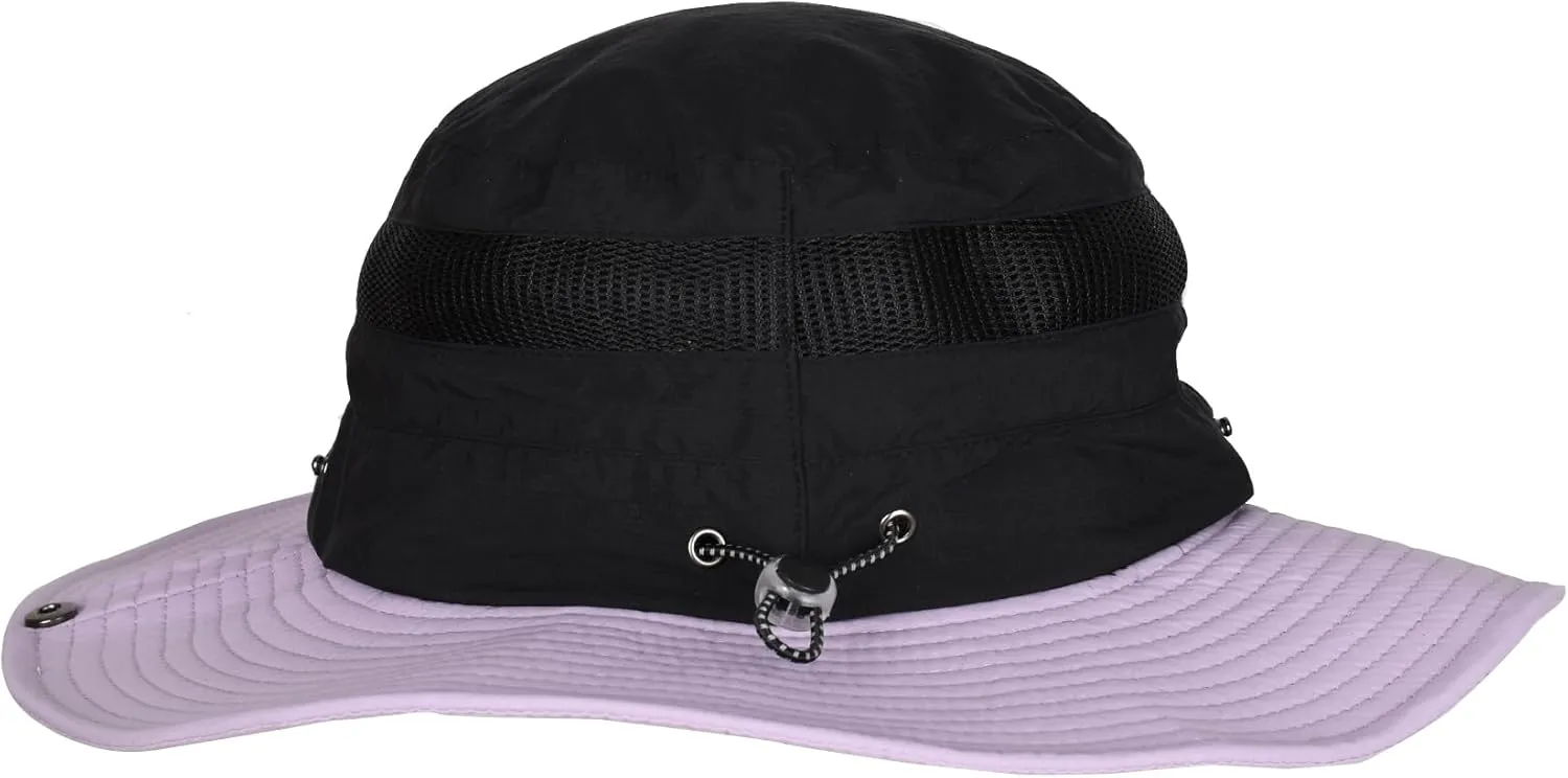 EDTREK Adventure Sun Hat for Womens Mens Kids Wide Brim Boonie with Sunglasses Hole Breathable Beach Hat