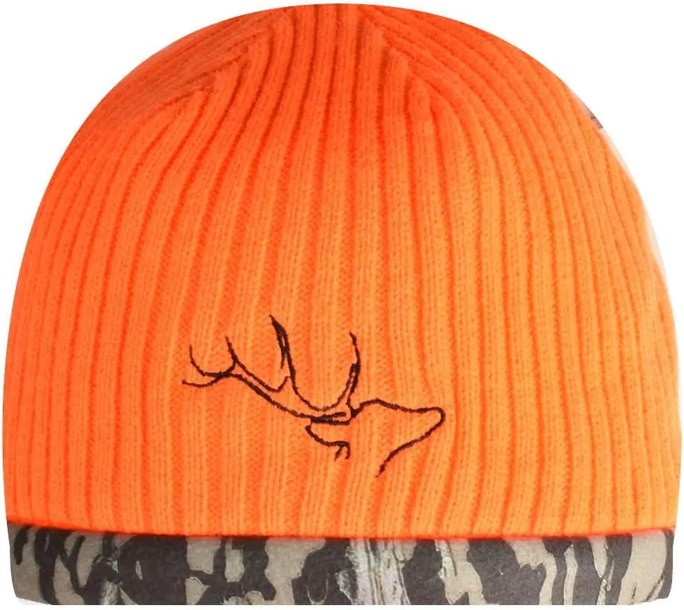 EDTREK Reversible Windproof Fleece Beanie Hat - Warm Winter Hat for Hunting Fishing Camping in Cold Weather