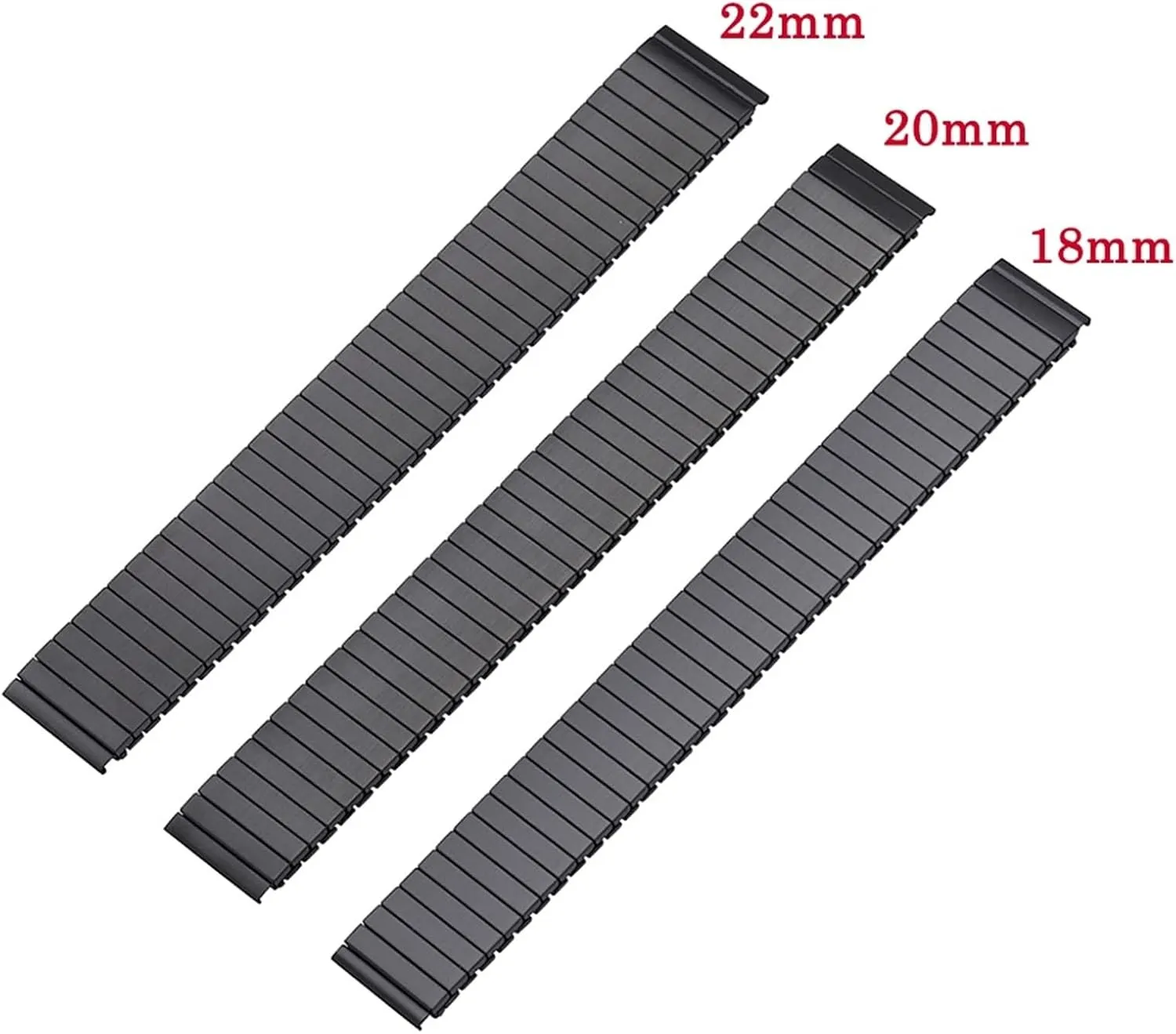 Elastic Stainless Steel Watch Band 20mm Universal Replacement Retractable Wristband for Smart Watch Men Women Metal Watch Band