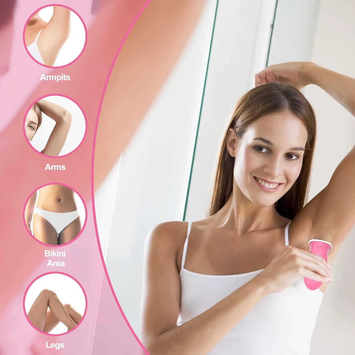 Electric Razor for Women,Leg Shaver,Electric Shaver for Pubic Hair,Wet & Dry,Bikini Trimmer,Cordless,Painless Body Hair Removal for Underarm,rose/zb7b