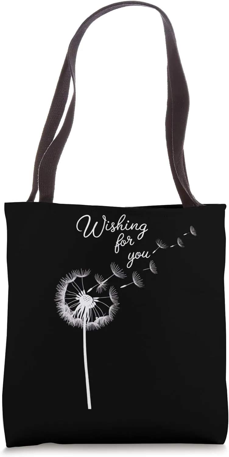 Elegant Dandelion Wishing Design Tote Bag