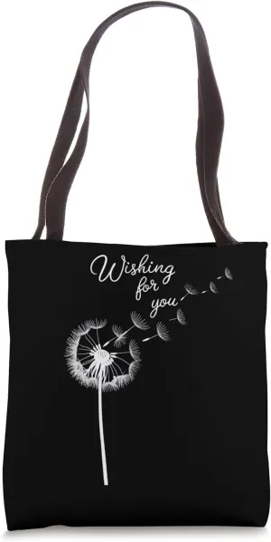 Elegant Dandelion Wishing Design Tote Bag