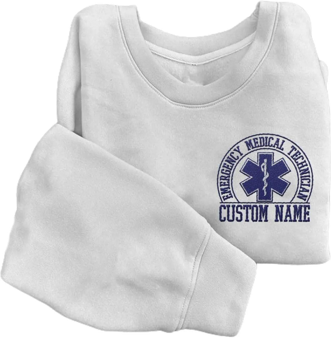 Embroidered EMT EMS Sweatshirt Custom Paramedic Shirt Emergency Medical Services Hoodie