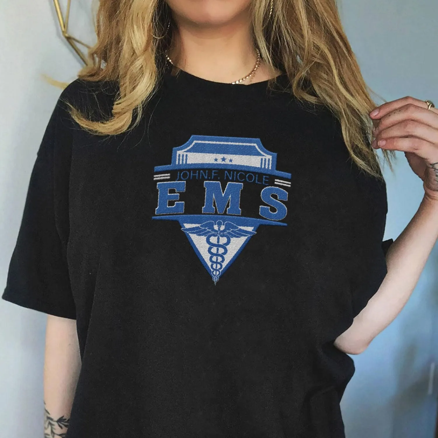 Embroidered EMT EMS Sweatshirt Custom Paramedic Shirt Emergency Medical Services Hoodie