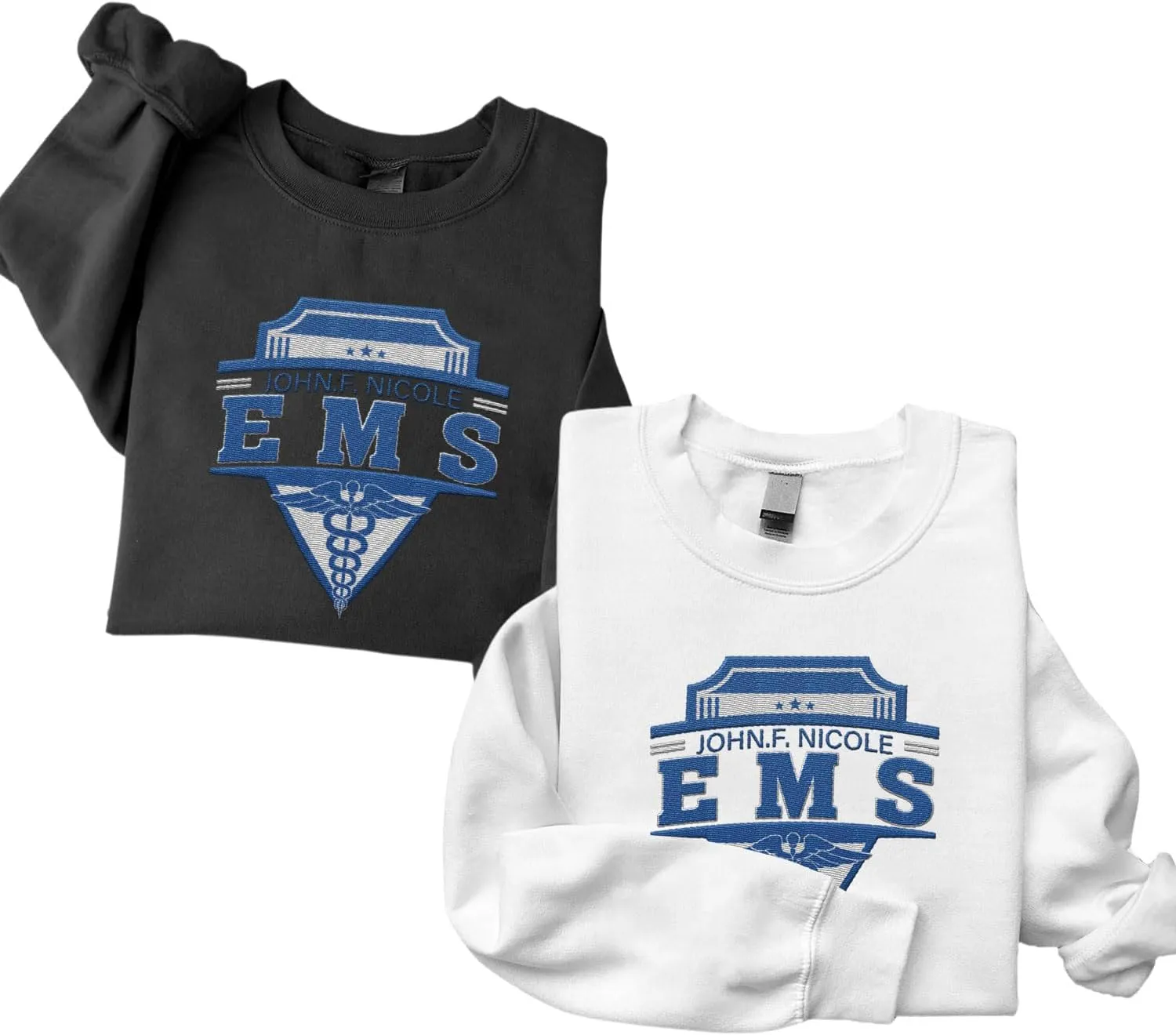 Embroidered EMT EMS Sweatshirt Custom Paramedic Shirt Emergency Medical Services Hoodie