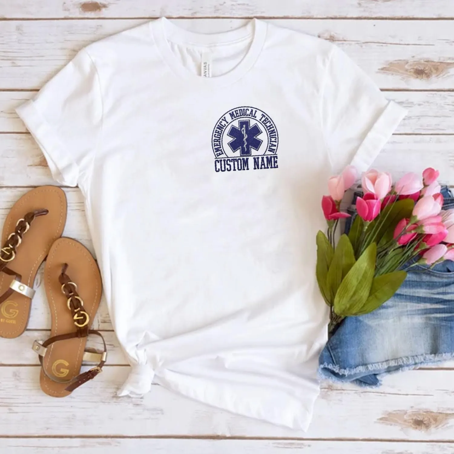 Embroidered EMT EMS Sweatshirt Custom Paramedic Shirt Emergency Medical Services Hoodie