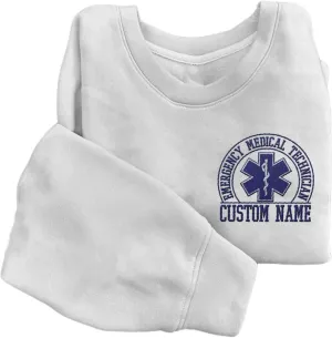 Embroidered EMT EMS Sweatshirt Custom Paramedic Shirt Emergency Medical Services Hoodie