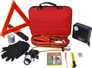 Emergency Car Safety Kit for Peace of Mind, Comprehensive Roadside Assistance with Portable Air Compressor and Essential Tools