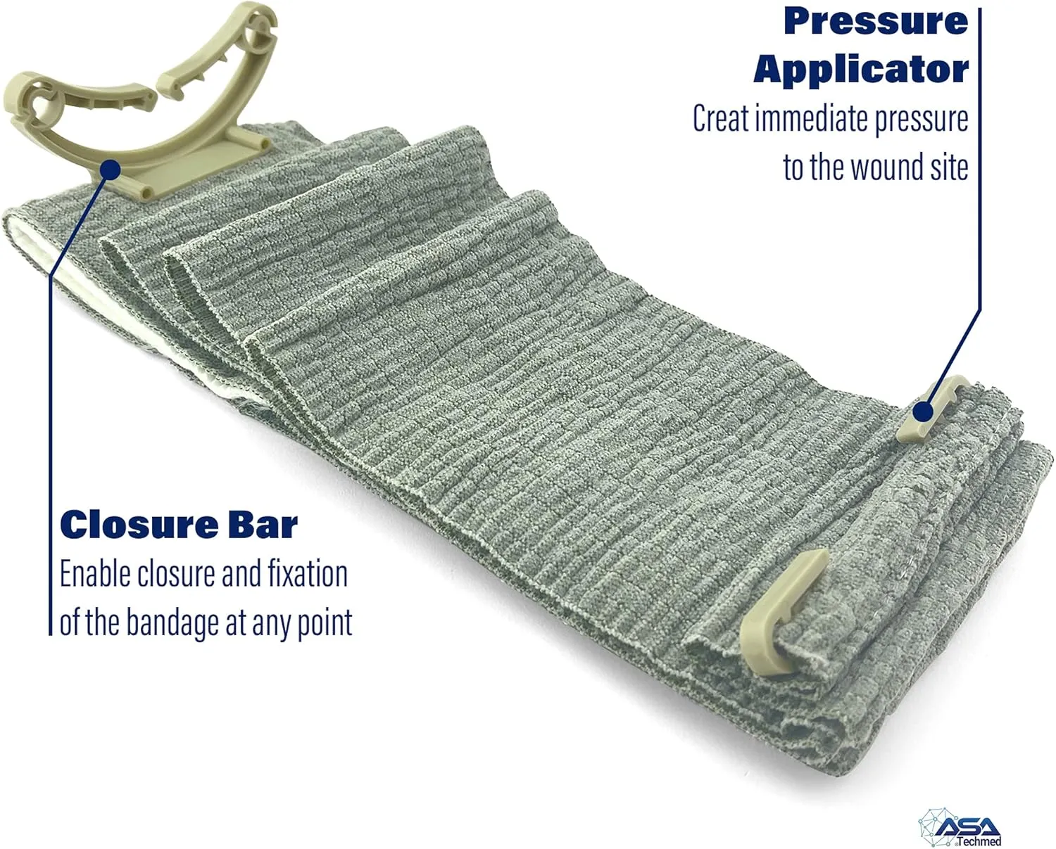 Emergency Compression Bandages, Multi-Pack Sterile Israeli Bandages for First Response, 4" x 7' - Essential for Medics, Military, and Outdoor Emergencies (10)