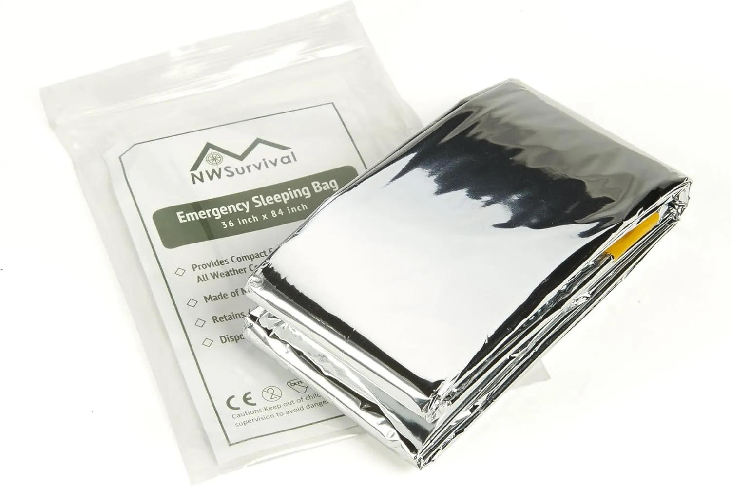 Emergency Mylar Sleeping Bag 84” x 36” - Emergency Blanket