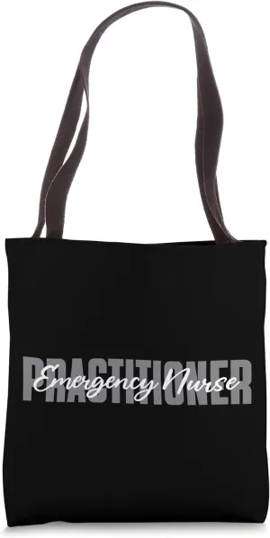 Emergency Nurse Practitioner Typeset Apparel Acute Care ENP Tote Bag