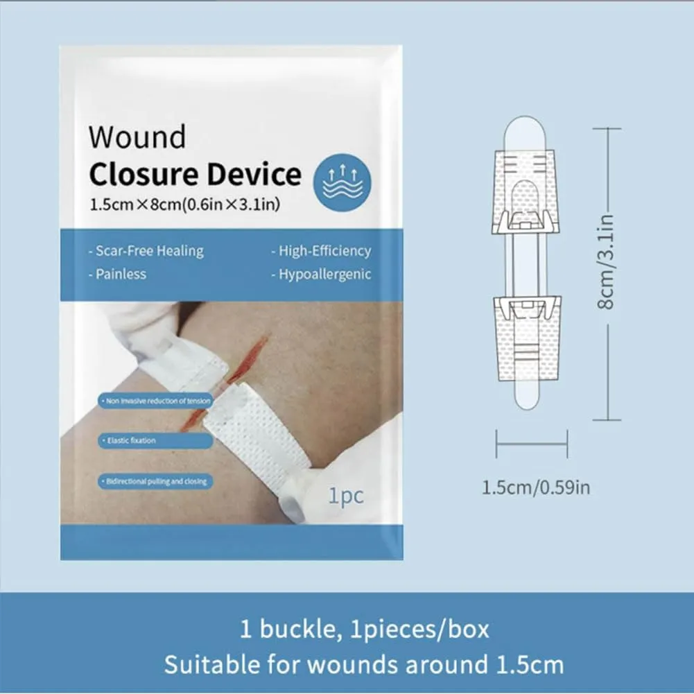 Emergency Wound Closure Strips,Sutures Butterfly Bandaids for Wound Closure, Zip Stitch Wound Closure Strips, Surgical Laceration Repair Without Stiches (1 Strips-6 PCS)