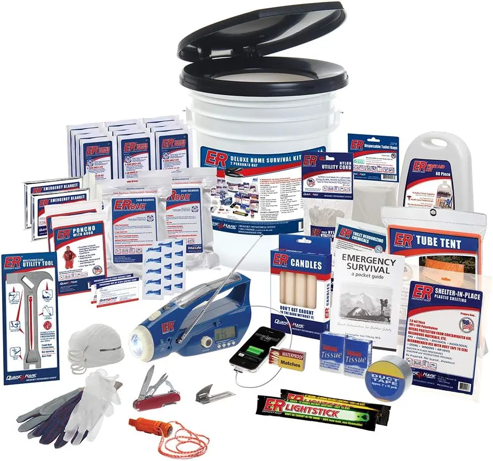 ER Emergency Ready 2 Person Ultimate Deluxe Survival Kit, SKH2DR