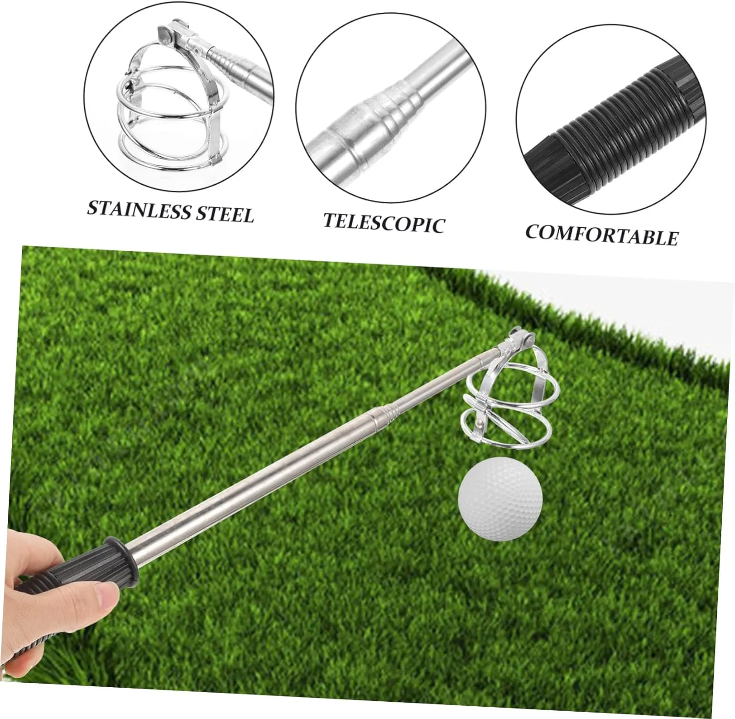 ERINGOGO Golf Catcher Anti-Skid Grip Tool Telescopic Picker Golfs Supply Golfs Part