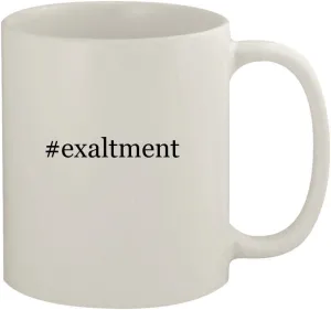 #exaltment - 11oz Ceramic White Coffee Mug, White