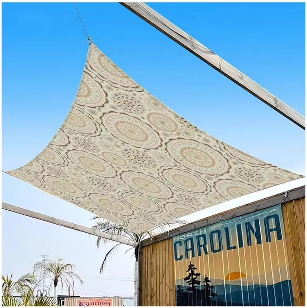 exproyzk Sun Shade Sail Waterproof Rectangle UV Block Canopy Awning for Patio Garden Backyard Activities (We Can Customize The Size and Pattern)(#A,4x2m)