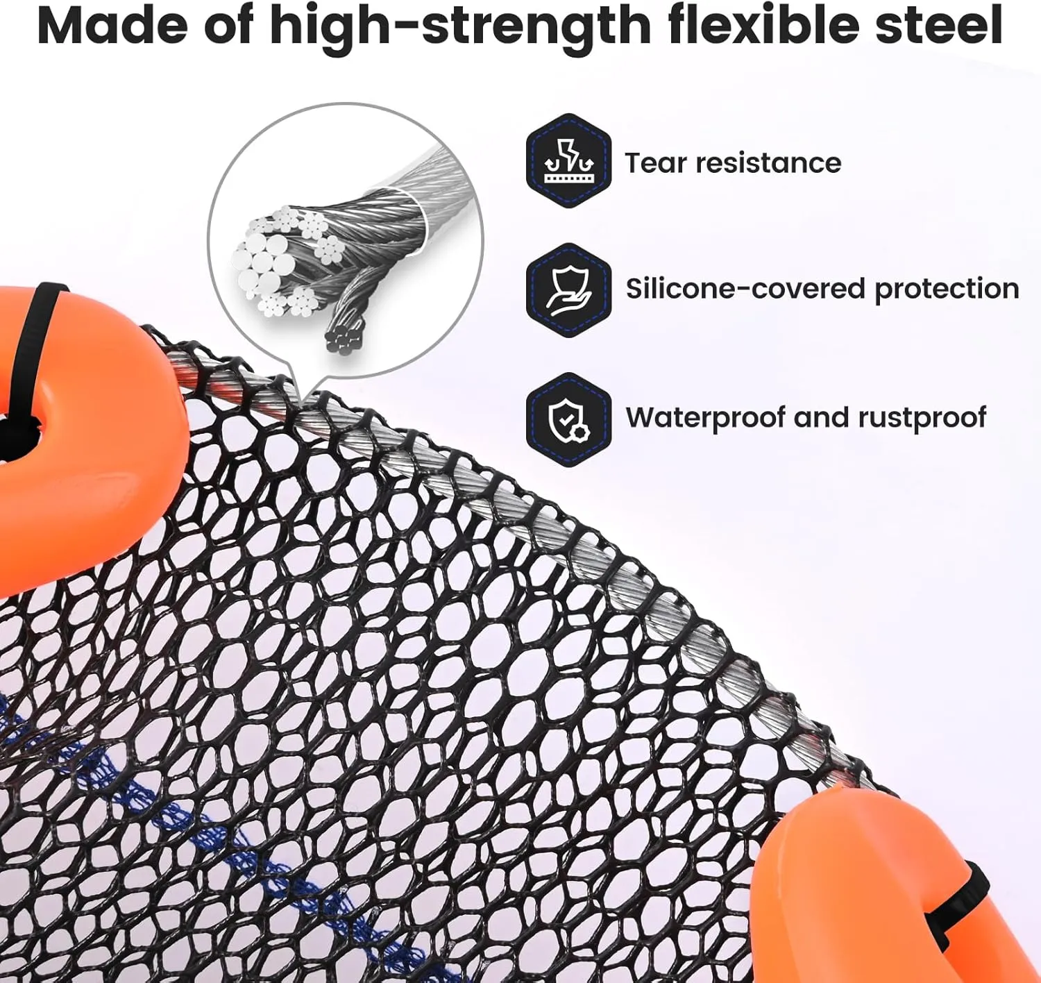 Extra Large Floating Fish Basket for Live Caught Fish, Foldable Fishing Basket with Kayak Livewell Fishing