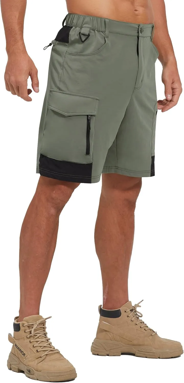 EZRUN Men's Hiking Cargo Shorts Quick Dry Golf Outdoor Work Tactical Shorts with Multi Pocket for Fishing Travel