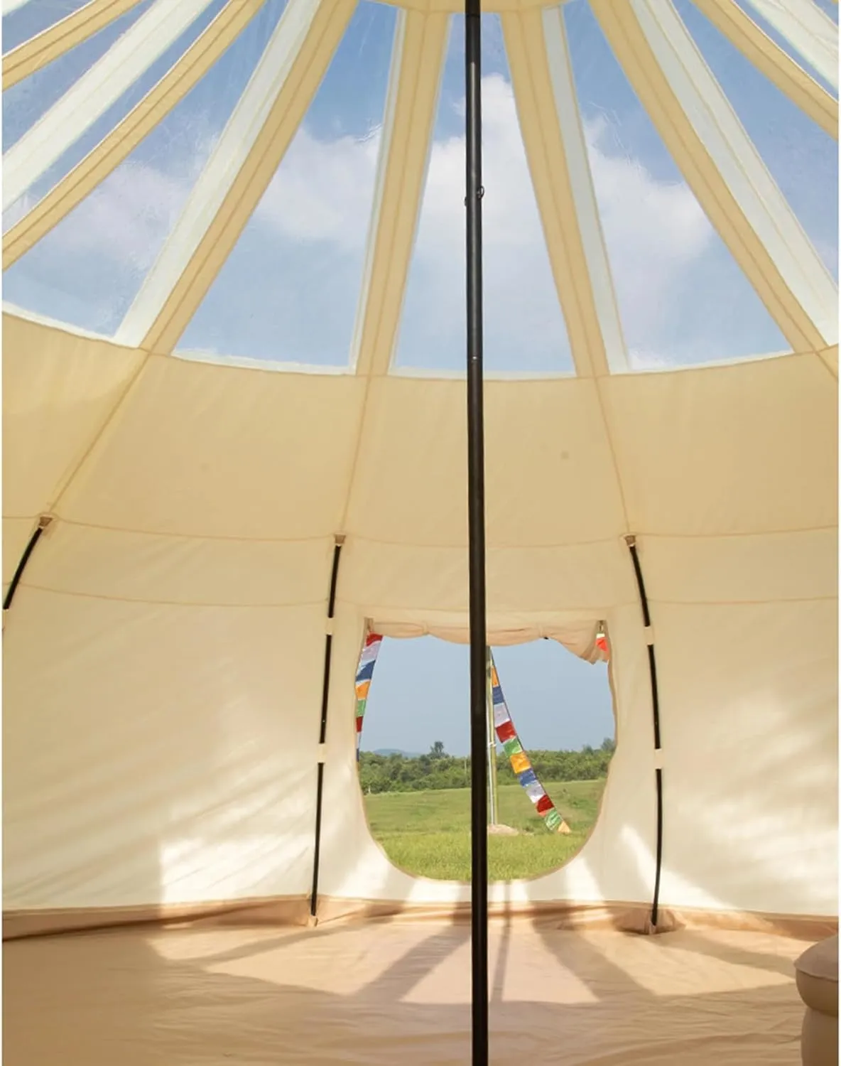 Family Camping Tent for 8-10 Person, 4 Season Glamping Yurt Tent, Hot Tent with Stove Jack, Waterproof, Windproof, and Weather Resistant Bell, Tipi, Teepee Tent