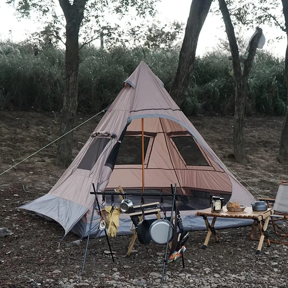 Family Pyramid Tent Teepee Pyramid Tent Teepee Tent Indian Adult for 3-4 People Festival Party Tent Teepee