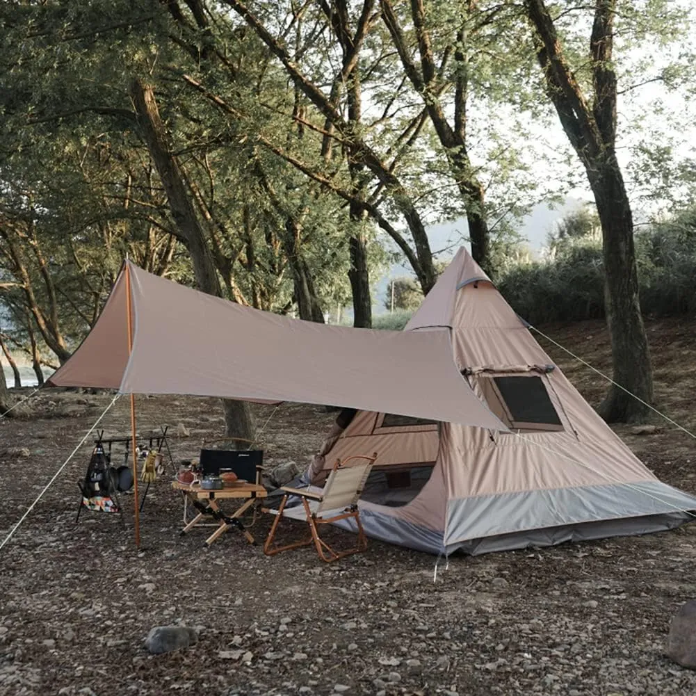 Family Pyramid Tent Teepee Pyramid Tent Teepee Tent Indian Adult for 3-4 People Festival Party Tent Teepee