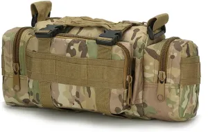 Fanny Deployment Bag Tactical Waist Pack Small Sling Pack Hand Carry Handlebar Bag (CP Camouflage)