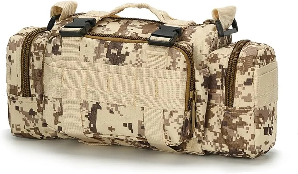 Fanny Deployment Bag Tactical Waist Pack Small Sling Pack Hand Carry Handlebar Bag (Desert Digital)