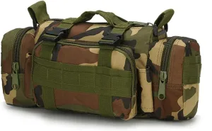 Fanny Deployment Bag Tactical Waist Pack Small Sling Pack Hand Carry Handlebar Bag (Jungle Camouflage)