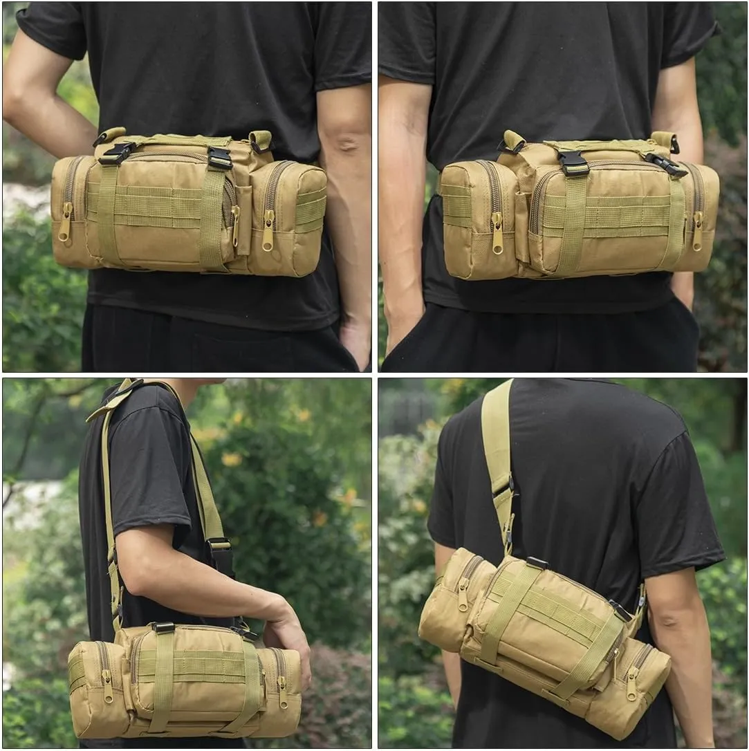 Fanny Deployment Bag Tactical Waist Pack Small Sling Pack Hand Carry Handlebar Bag (Jungle Digital)