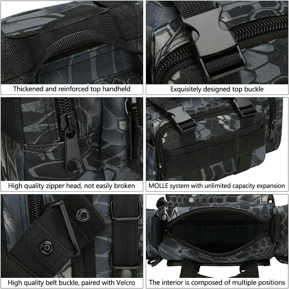 Fanny Deployment Bag Tactical Waist Pack Small Sling Pack Hand Carry Handlebar Bag (Jungle Digital)