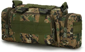 Fanny Deployment Bag Tactical Waist Pack Small Sling Pack Hand Carry Handlebar Bag (Jungle Digital)