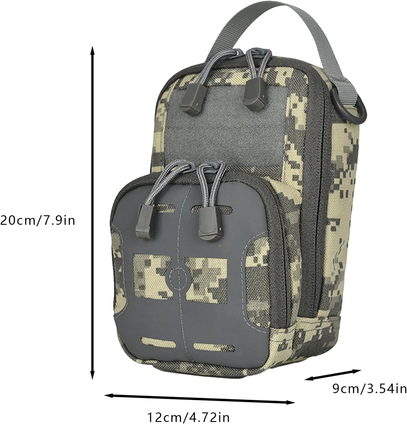 Fanny Pack for Men, Multifunction Belt Pouch Shoulder Waist Bag for Storage Waterproof Nylon Phone Case for Outdoor, Camping, Hiking, Tactics (ACU Camouflage)