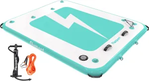 FBSPORT Inflatable Floating Dock, 6ft/8ft Inflatable Swim Platform Dock for Lake, Inflatable Water Floating Dock Mat with Enlarged Non-slip Surface, Floating Platform for Pool