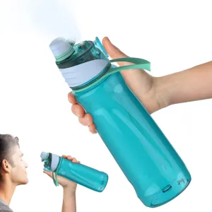 FEIJIAN Mist & Sip Water Bottle, 32oz - BPA-Free, Leakproof & Lightweight, Ideal for Fitness & Outdoor, Blue