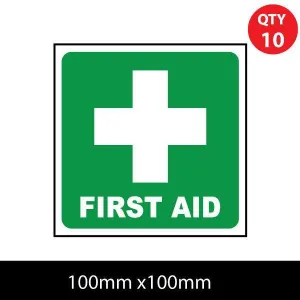 First aid and fire extinguisher sticker for vehicles and windows, signs custom