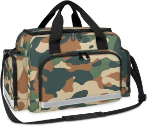 First Aid Bags Empty, Brown Camouflage Emergency Bag First Aid Kit Multiple Compartment Kit Carrier On Call Trauma Bag For Paramedics Emergency Medical Supplies Kit