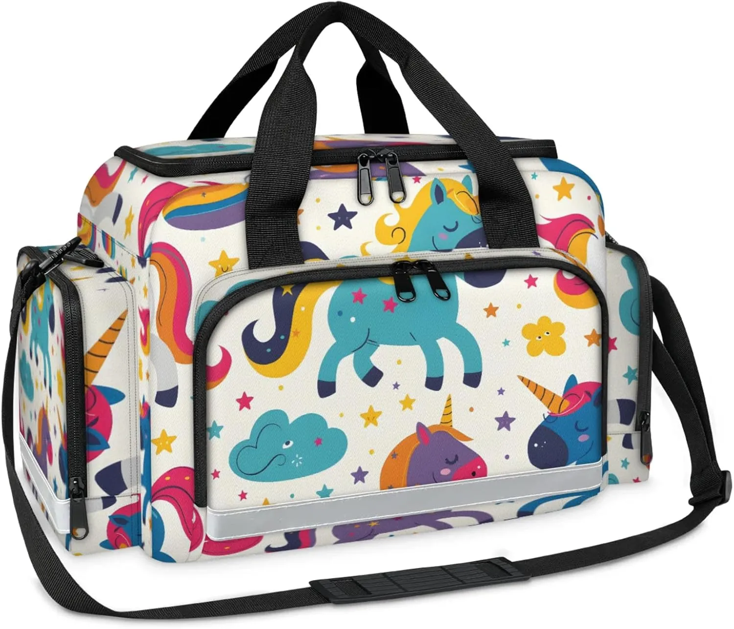 First Aid Bags Empty, Cartoon- Unicorn Emergency Bag First Aid Kit Multiple Compartment Kit Carrier On Call Trauma Bag For Paramedics Emergency Medical Supplies Kit