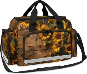 First Aid Bags Empty, Colorful Sunflowers Emergency Bag First Aid Kit Multiple Compartment Kit Carrier On Call Trauma Bag For Paramedics Emergency Medical Supplies Kit