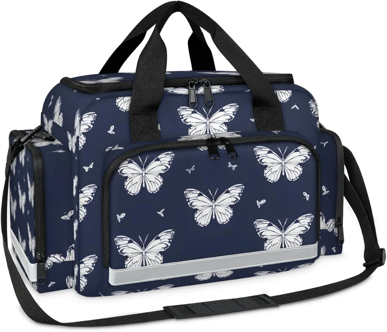 First Aid Bags Empty, Common Butterfly Emergency Bag First Aid Kit Multiple Compartment Kit Carrier On Call Trauma Bag For Paramedics Emergency Medical Supplies Kit