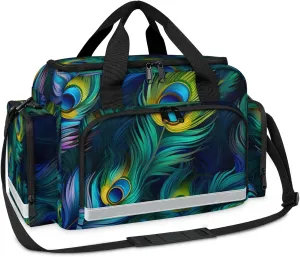 First Aid Bags Empty, Feathered Peacock Emergency Bag First Aid Kit Multiple Compartment Kit Carrier On Call Trauma Bag For Paramedics Emergency Medical Supplies Kit