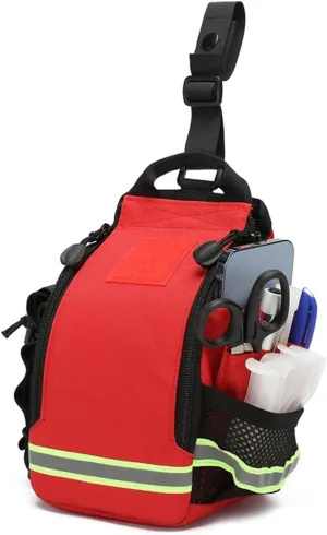 First Aid Bags Empty, First Aid Fanny Pack Bag, Lifeguard Hip Pack, Portable First Responder Trauma Bag(A01)