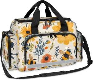 First Aid Bags Empty, Graffiti Flowers Emergency Bag First Aid Kit Multiple Compartment Kit Carrier On Call Trauma Bag for Paramedics Emergency Medical Supplies Kit
