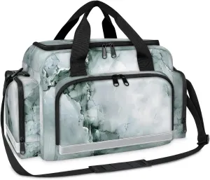 First Aid Bags Empty, Marble Light Green Emergency Bag First Aid Kit Multiple Compartment Kit Carrier On Call Trauma Bag For Paramedics Emergency Medical Supplies Kit
