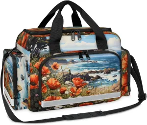 First Aid Bags Empty, Mystical Florals Emergency Bag First Aid Kit Multiple Compartment Kit Carrier On Call Trauma Bag For Paramedics Emergency Medical Supplies Kit