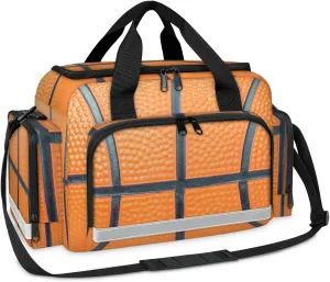 First Aid Bags Empty, Orange Basketball Laces Emergency Bag First Aid Kit Multiple Compartment Kit Carrier On Call Trauma Bag For Paramedics Emergency Medical Supplies Kit