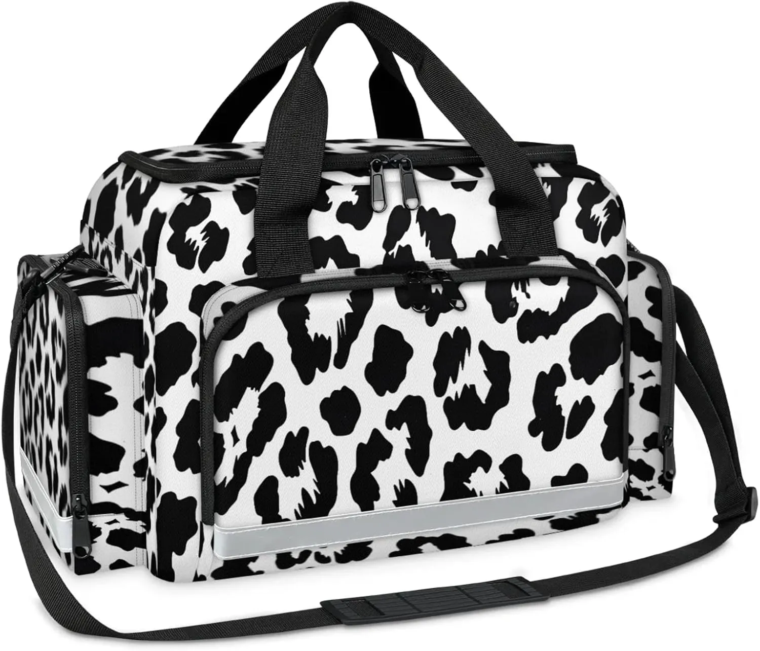 First Aid Bags Empty, Sleek Leopard Print Emergency Bag First Aid Kit Multiple Compartment Kit Carrier On Call Trauma Bag For Paramedics Emergency Medical Supplies Kit