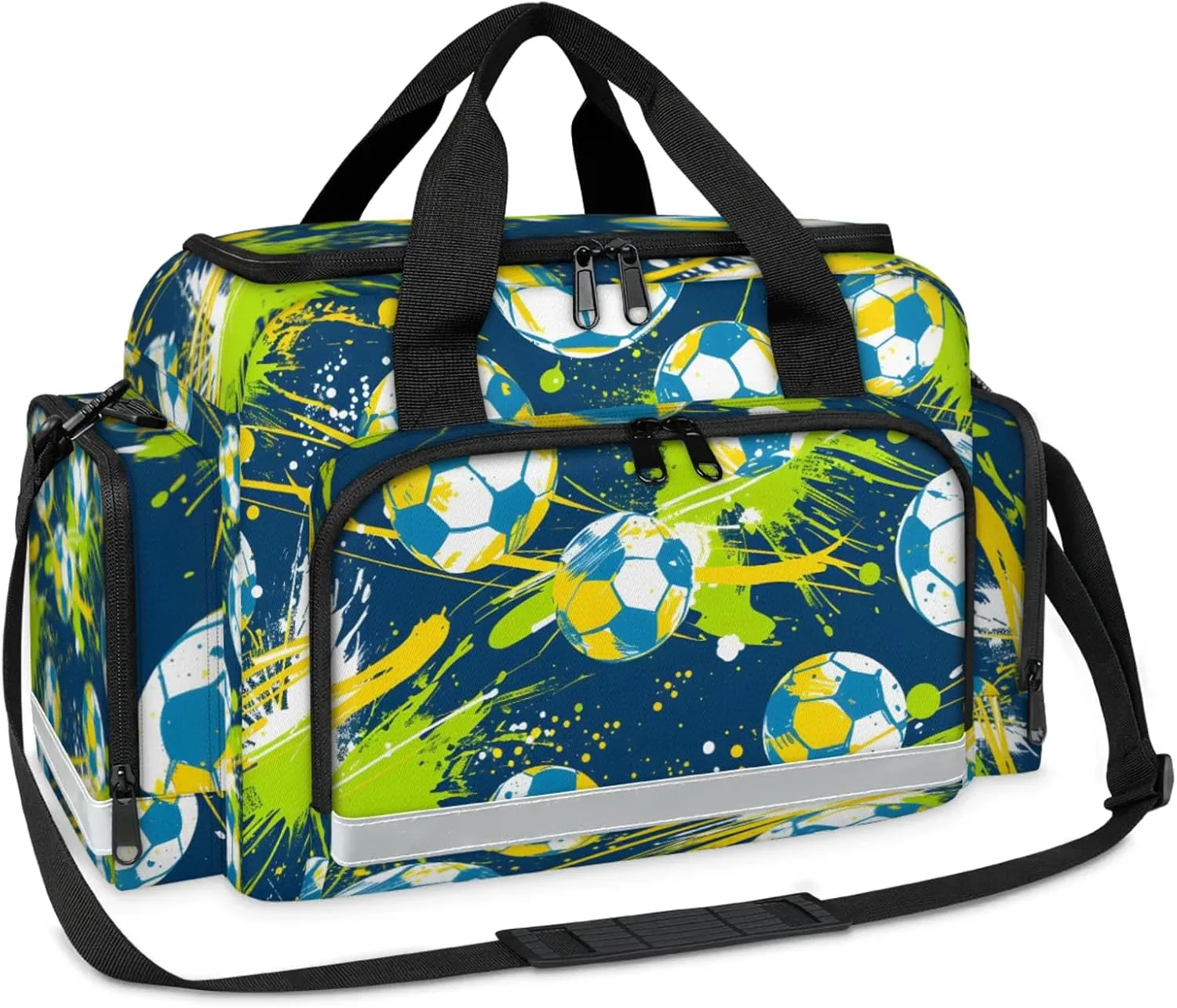 First Aid Bags Empty, Sports - Soccer Emergency Bag Watercolor Football First Aid Kit Multiple Compartment Kit Carrier On Call Trauma Bag For Paramedics Emergency Medical Supplies Kit
